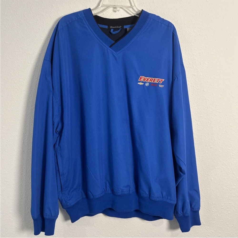 Chevrolet GMC Buick Cadillac Blue Pullover Crewneck Jacket Blue Men’s XL Everett